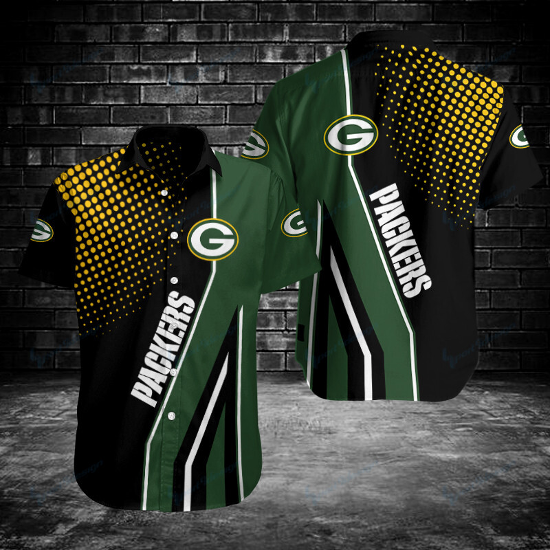 Green Bay Packers Button Shirts Bg87