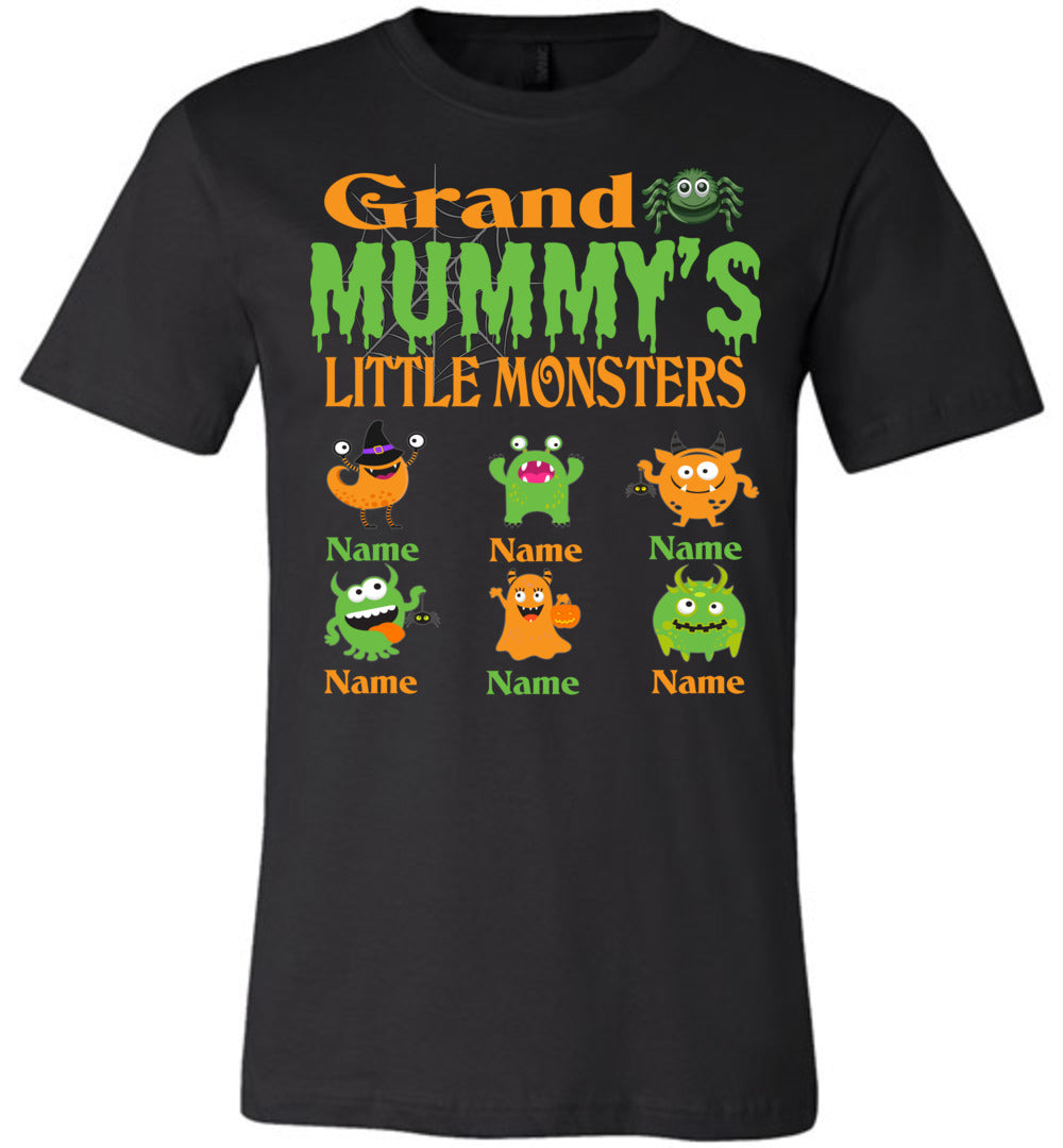 Grand Mummy’S Little Monsters Grandma Halloween Shirt