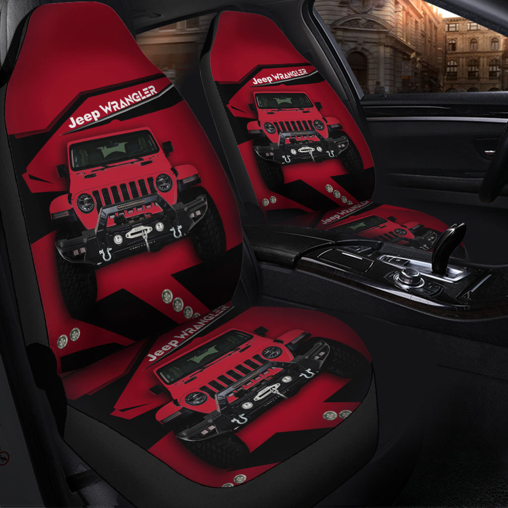 Jeep Dark Red Premium Custom Car Seat Covers Decor Protectors