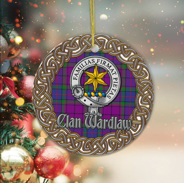 Wardlaw Celtic Ring Plaid Ornament Gift. Christmas Tree Ornament Tartan Ornament Great Christmas Ornaments Gift