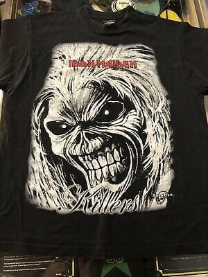 Vintage Iron Maiden Killers Rock & Death Music Rock T- Shirt L 3186