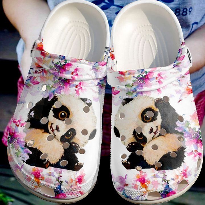 Panda Cute Sku 1774 Crocs Clog Shoes