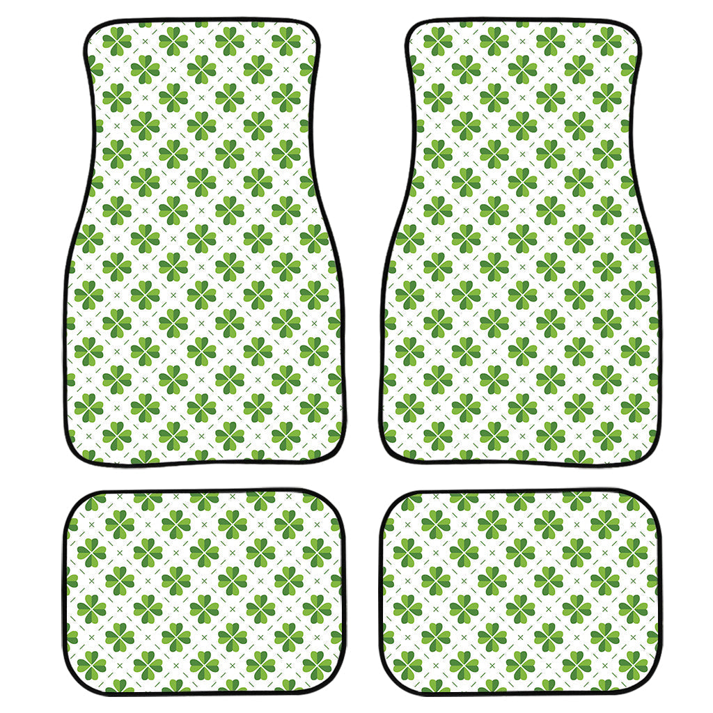 Shamrock Saint Patrick’S Day Print Front And Back Car Floor Mats, Front Car Mat