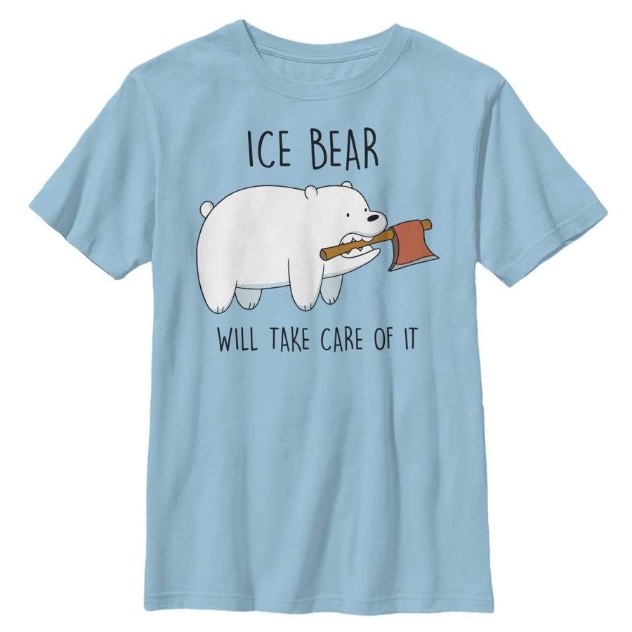 We Bare Bears Boy’s Ice Bear Will Take Care of It T-Shirt