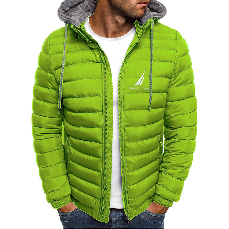 22Brand oversized down jacket NAUTICA men’s detachable hat thickened hooded cardigan drawstring winter thickened warm jacket top alx