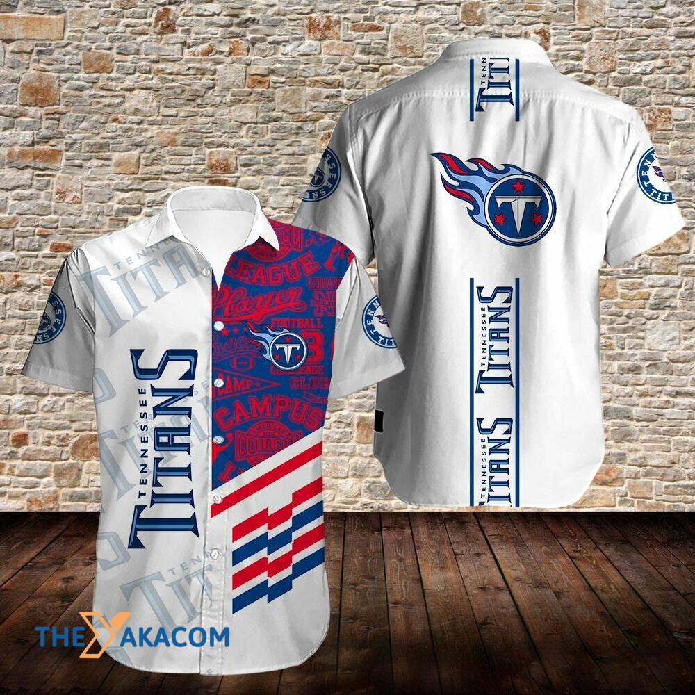 Tennessee Titans Logo Great Gift For Fan Short Sleeve Hawaiian Shirt