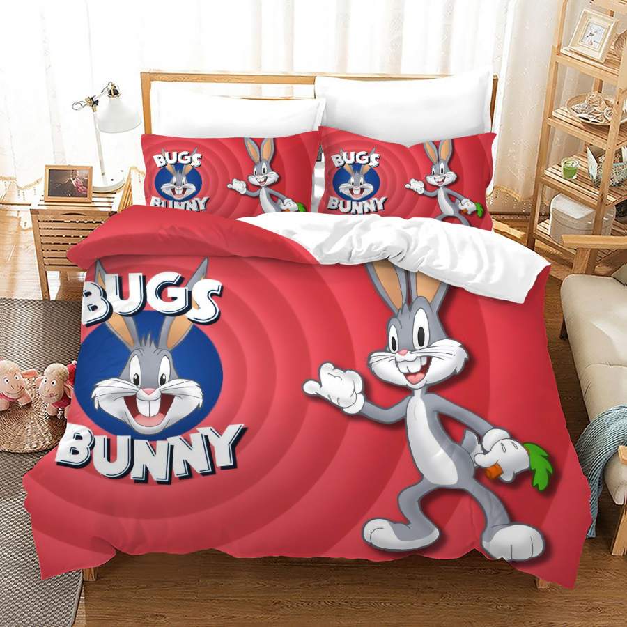 Looney Tunes Bugs Bunny #4 Duvet Cover Quilt Cover Pillowcase Bedding Set Bed Linen Home Bedroom Decor