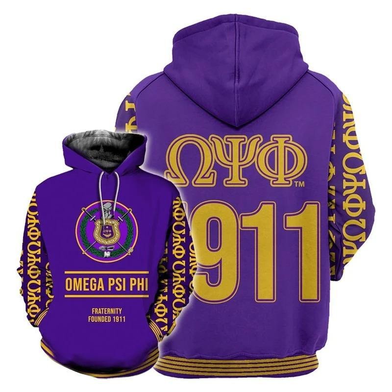 Fraternity Hoodie – Omega Psi Phi Fraternity Founded 1911 Hoodie