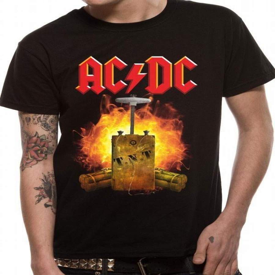 YPS Fashion Men’s T-Shirt AC/DC T.N.T T-SHIRT Men’s Cotton Shirt Funny Shirts Men’s Gifts