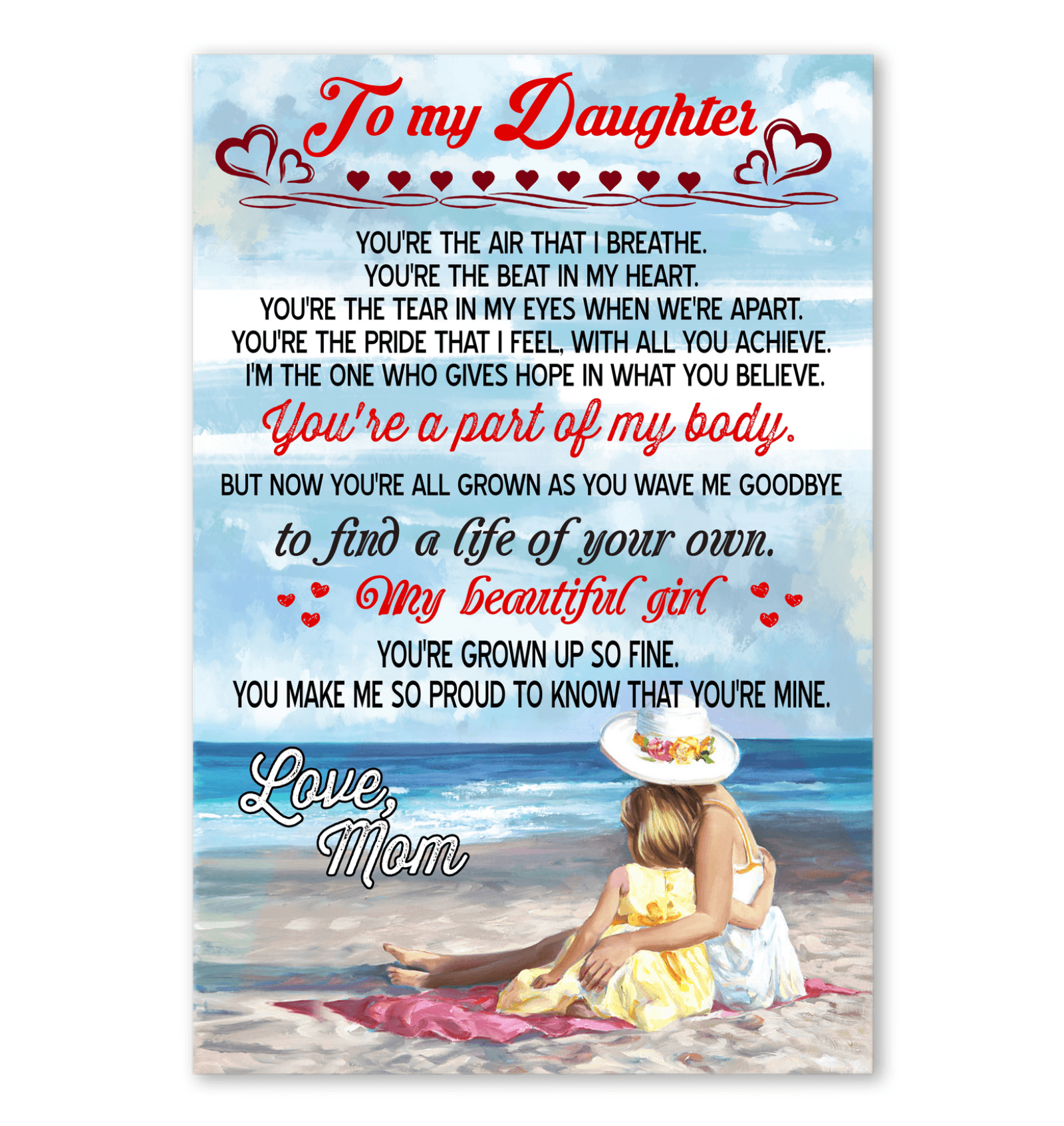 Perfect Gift For Your Daughter Canvas And Poster