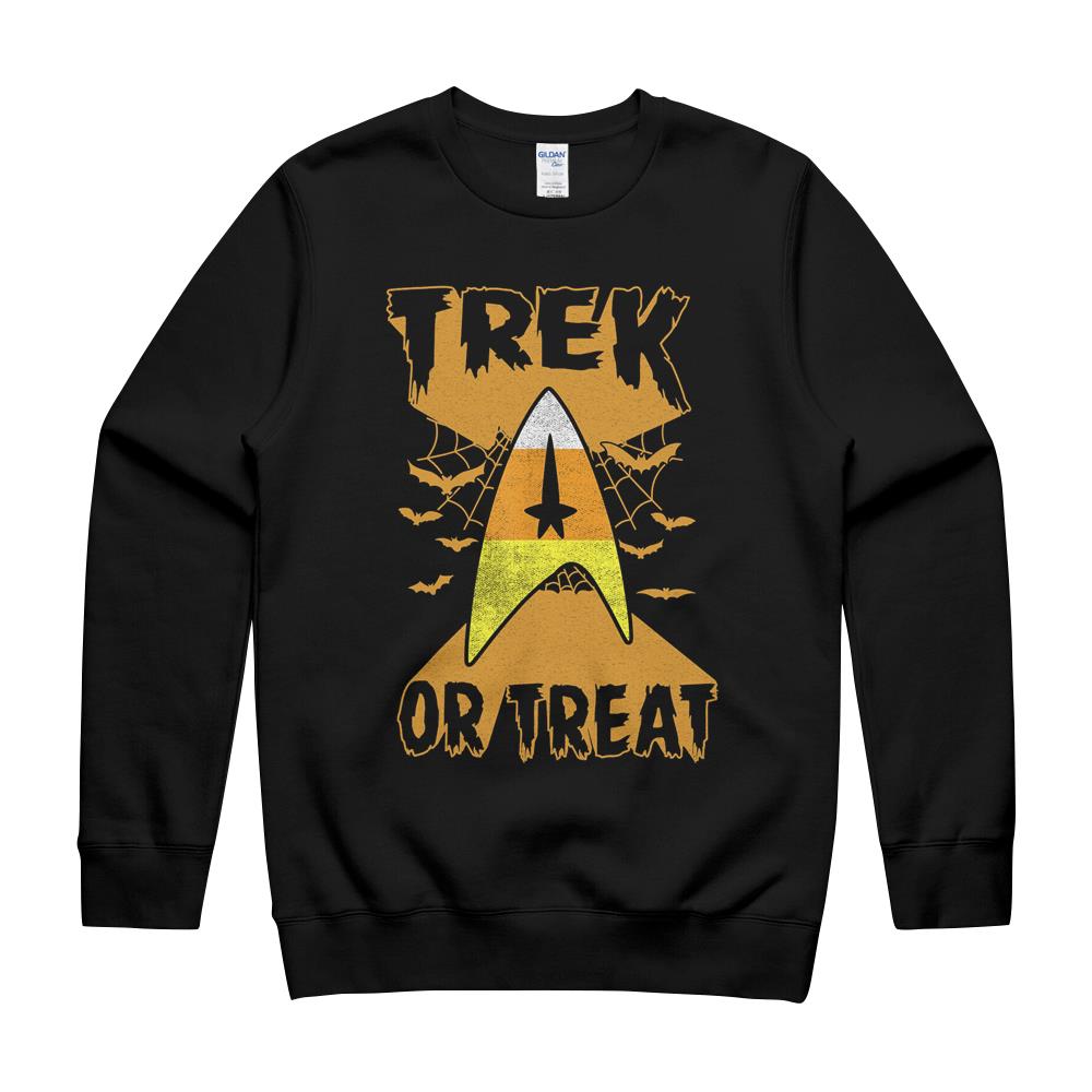 Star Trek Candy Corn Trek Or Treat Halloween T-Shirt Crewneck Sweatshirt