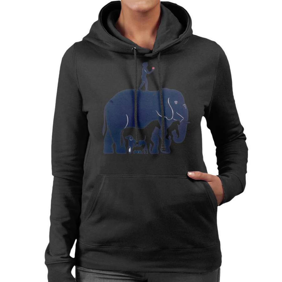 Animals Optical Illusion Women’s Hooded Sweatshirt