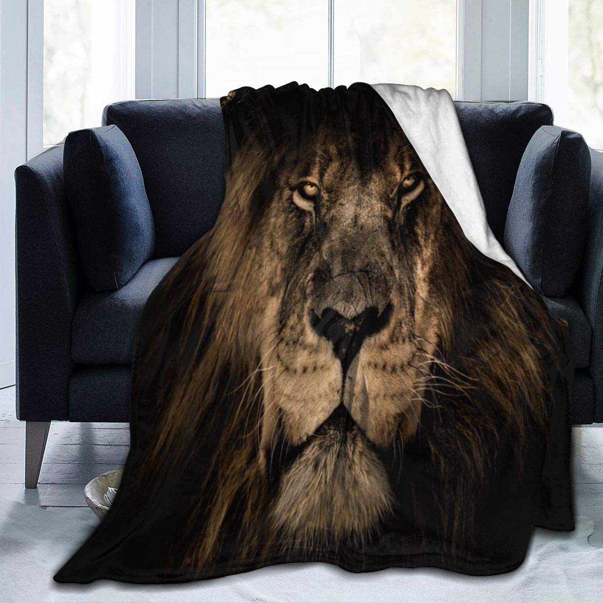 African Lion Clg2110003F Sherpa Fleece Blanket