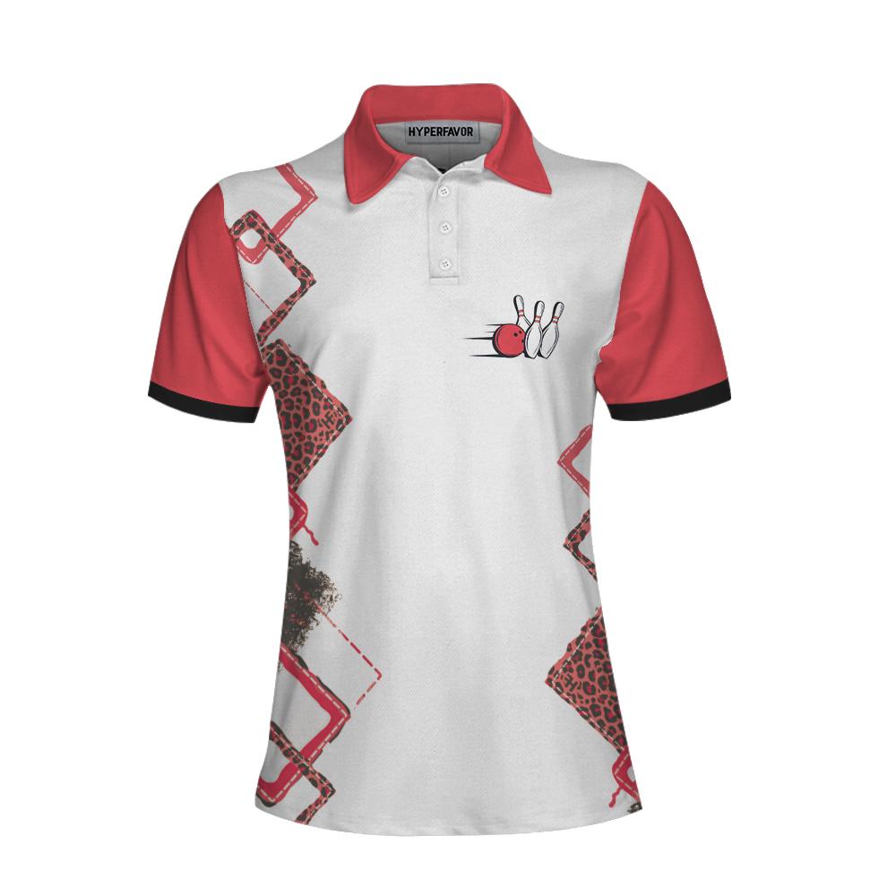 We’Re More Than Just Bowling Friends We’Re Like A Really Small Gang Short Sleeve Women Polo Shirt, Leopard Bowling Shirt