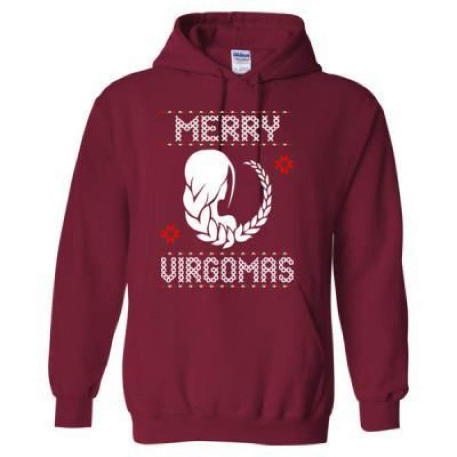 AGR Merry Virgomas Ugly Christmas Sweater – Heavy Blend™ Hooded Sweatshirt