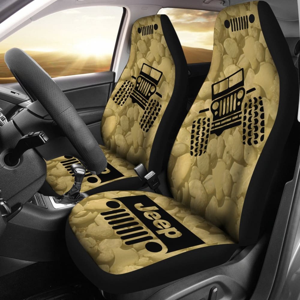 Jeep Offroad – Car Seat Cover Tan Black Stones 101819