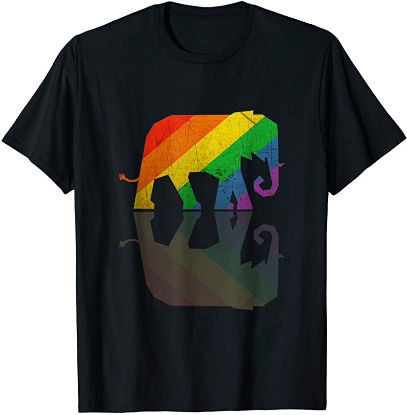 Gay Pride Rainbow Elephant LGBTQ T-Shirt