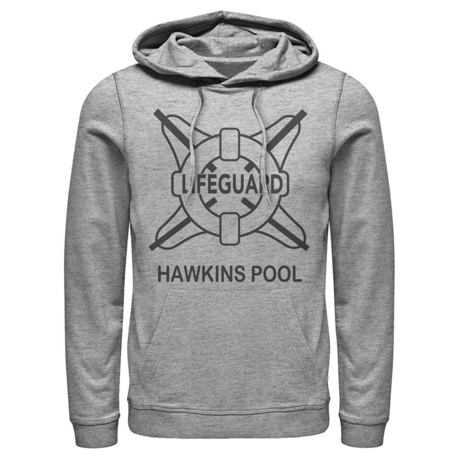 Stranger Things Men’s Hawkins Lifeguard  Lightweight Hoodie