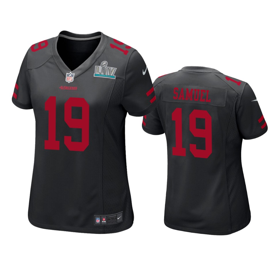 Womens San Francisco 49ers Deebo Samuel Black Super Bowl Liv Game Jersey