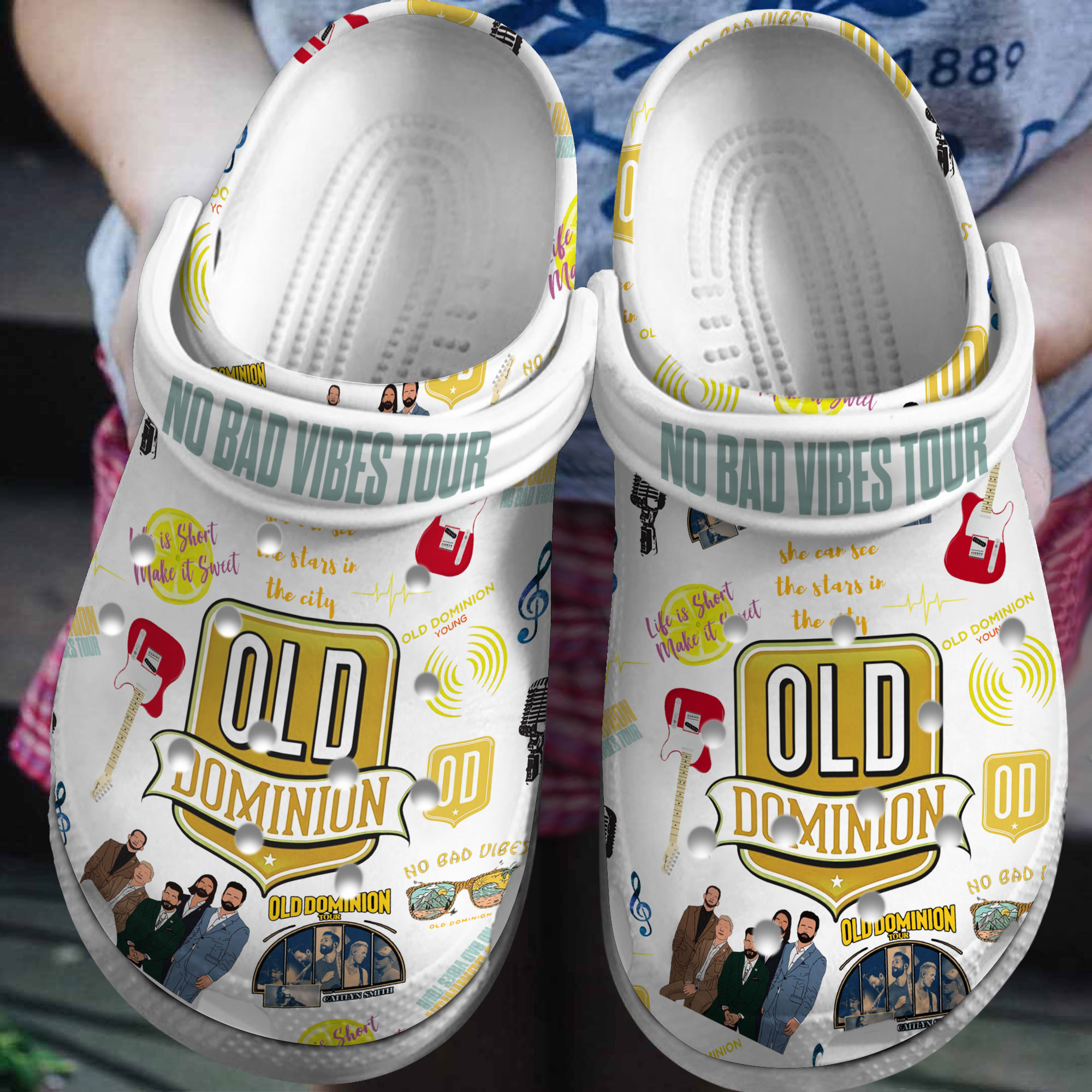 Premium Old Dominion Music Crocs Crocband Clogs Shoes Comfortable For Men Women and Kids