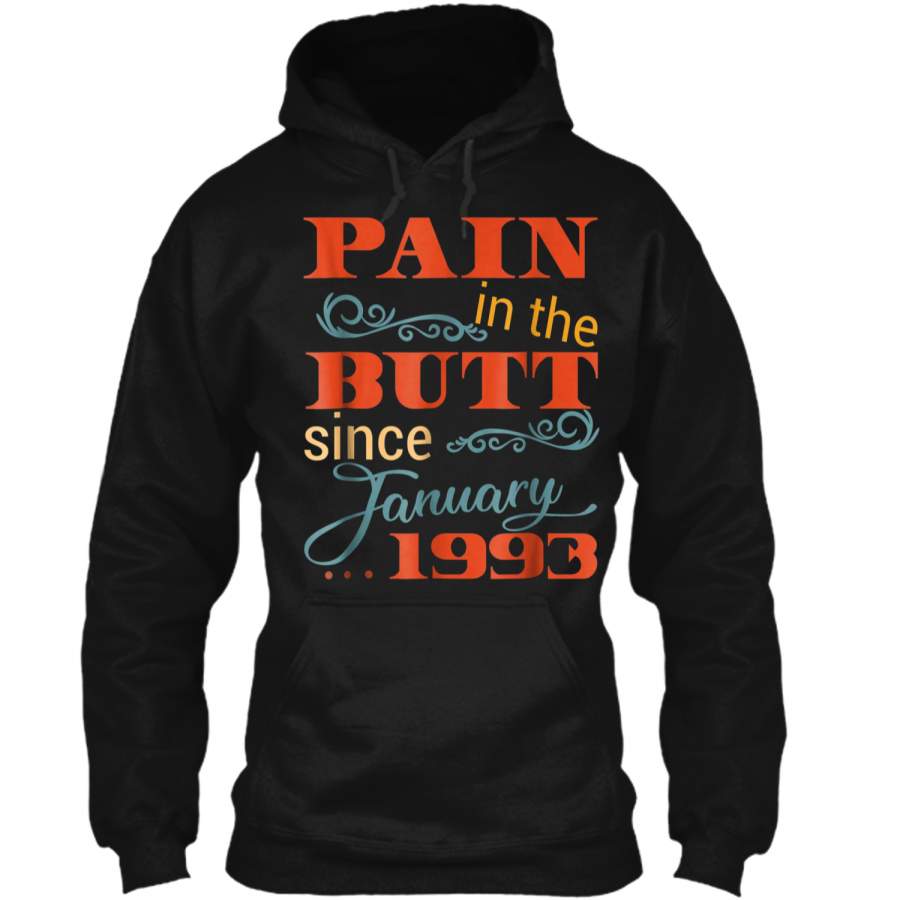 26th Bday Party  January 1993 26th Birthday Gag Gift Pullover Hoodie 8 oz