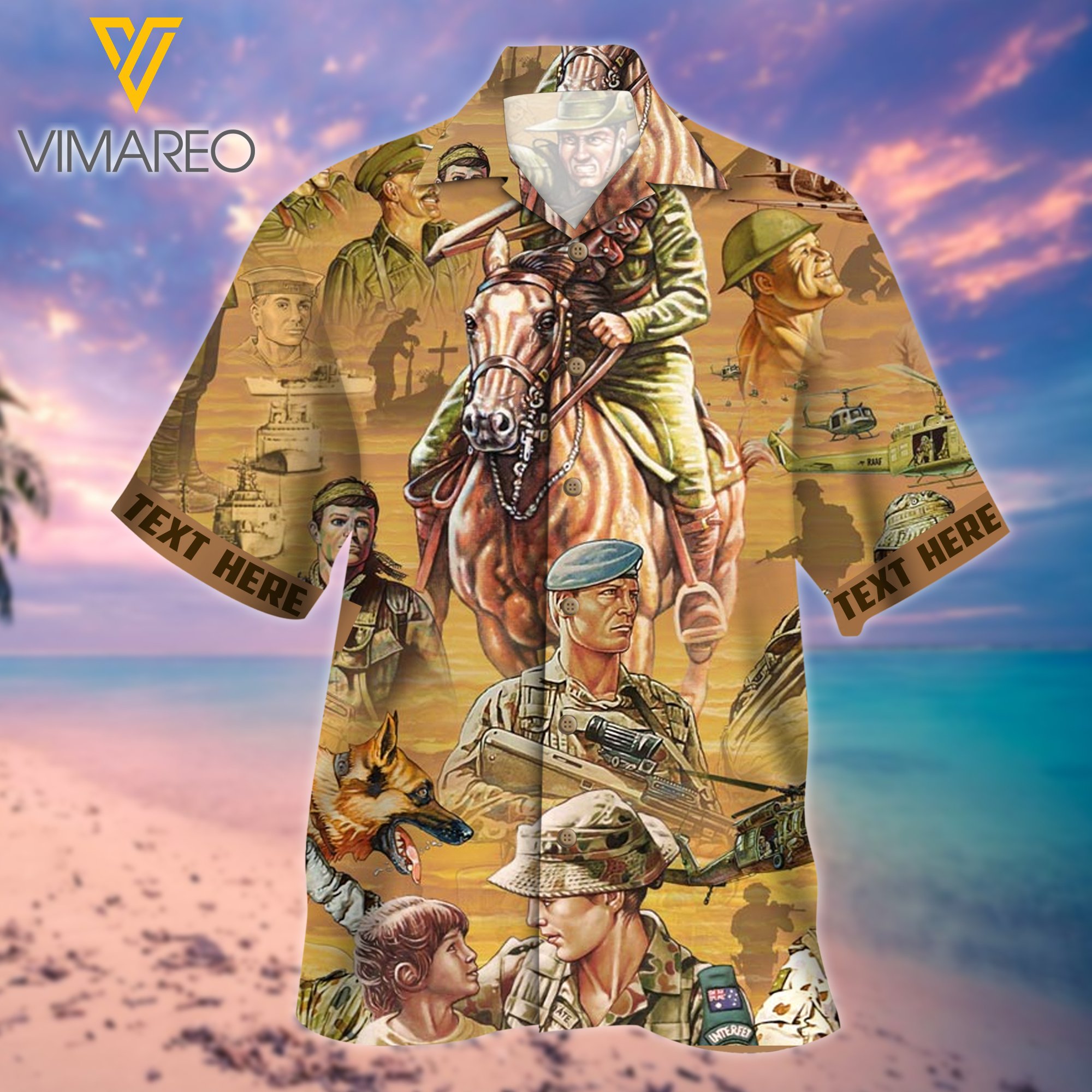 Australian Soldier Combat Art Printed Hawaiian Shirt Ha59060