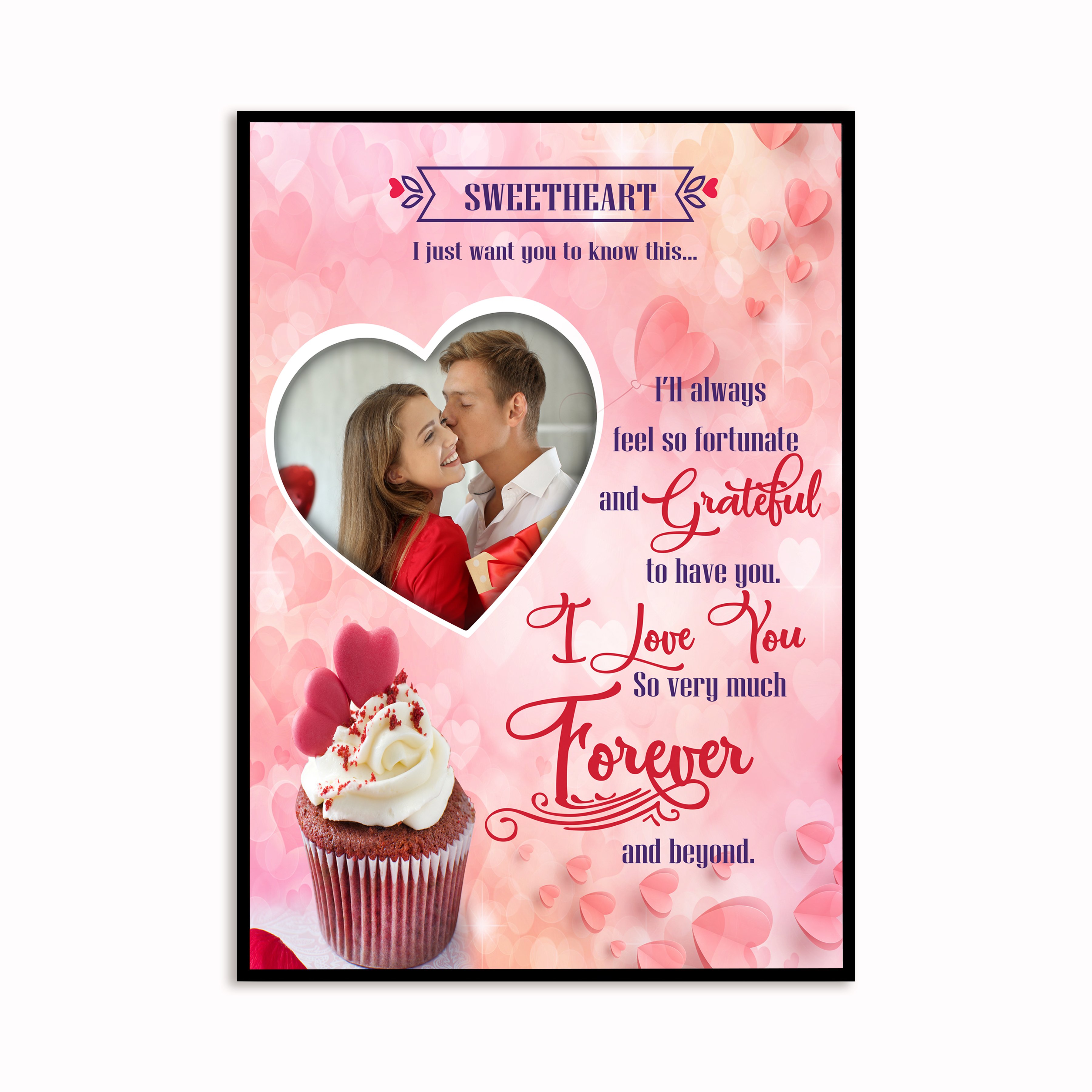 Personalized Wall Art Poster Board Print Valentine Day Gift Ideas For Him Her Men Women Boyfriend Girlfriend Husband Wife Couple – Custom Photo My Sweetheart HT181250 – PersonalizedWitch