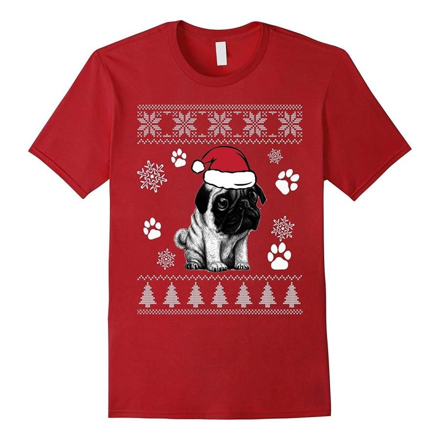 Santa Claus Pug, Dog Ugly Christmas T Shirt Gift Men’S Sports T Shirt