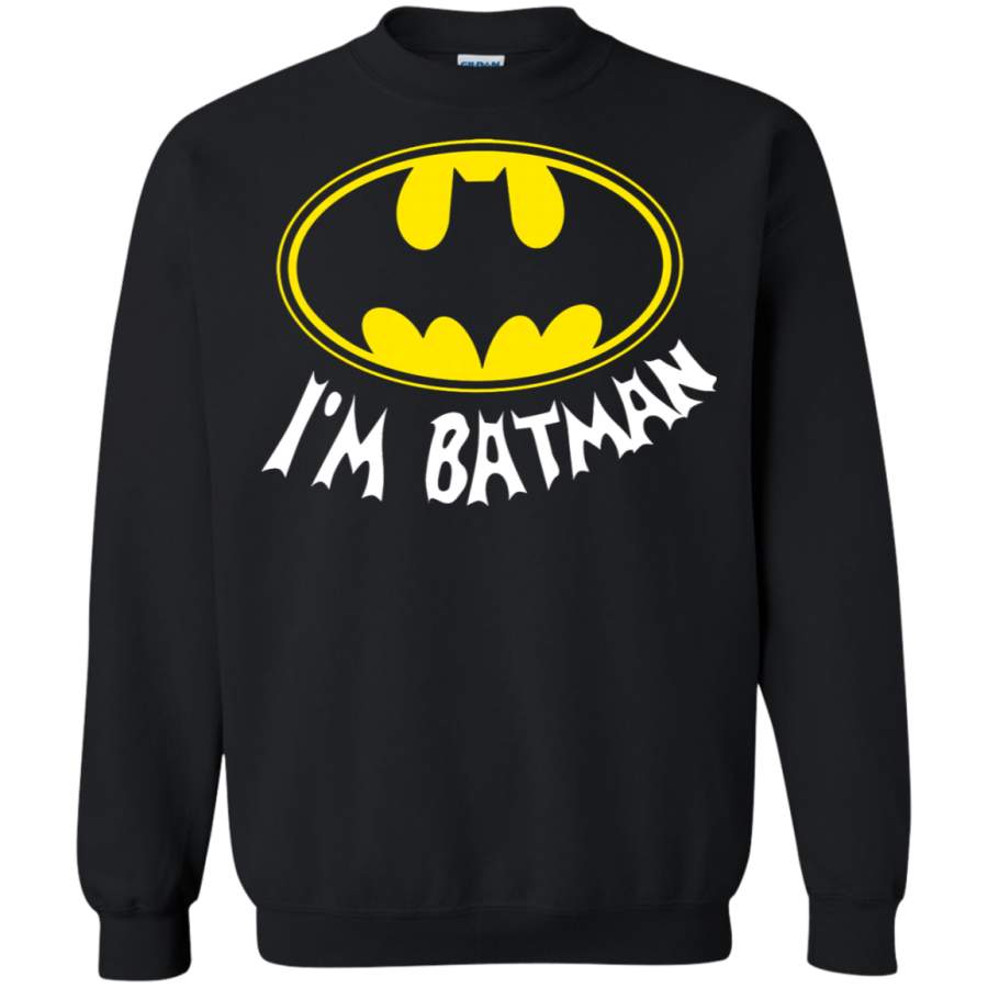 AGR Bat Logo The Night I_m Batman Sweatshirt