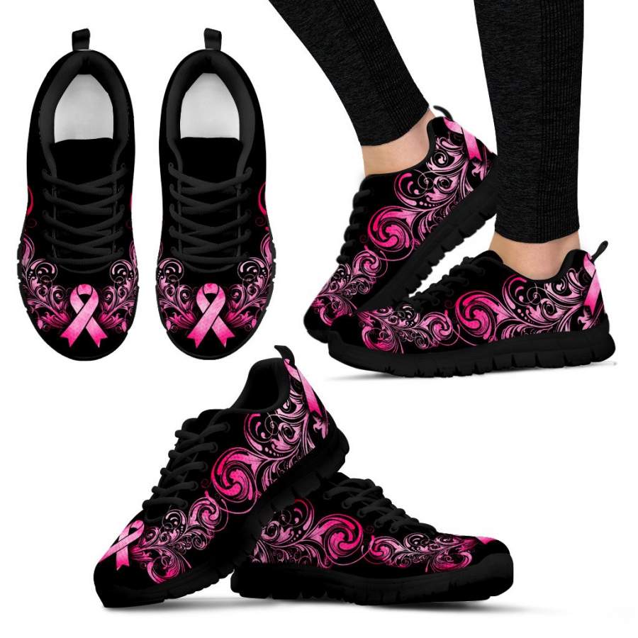 Breast Cancer Awareness Pink Ribbon Women’s Sneakers