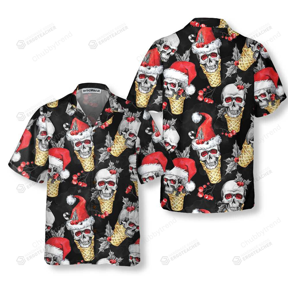 Christmas Skulls With Waffle Cone Hawaii Shirt Ha53636