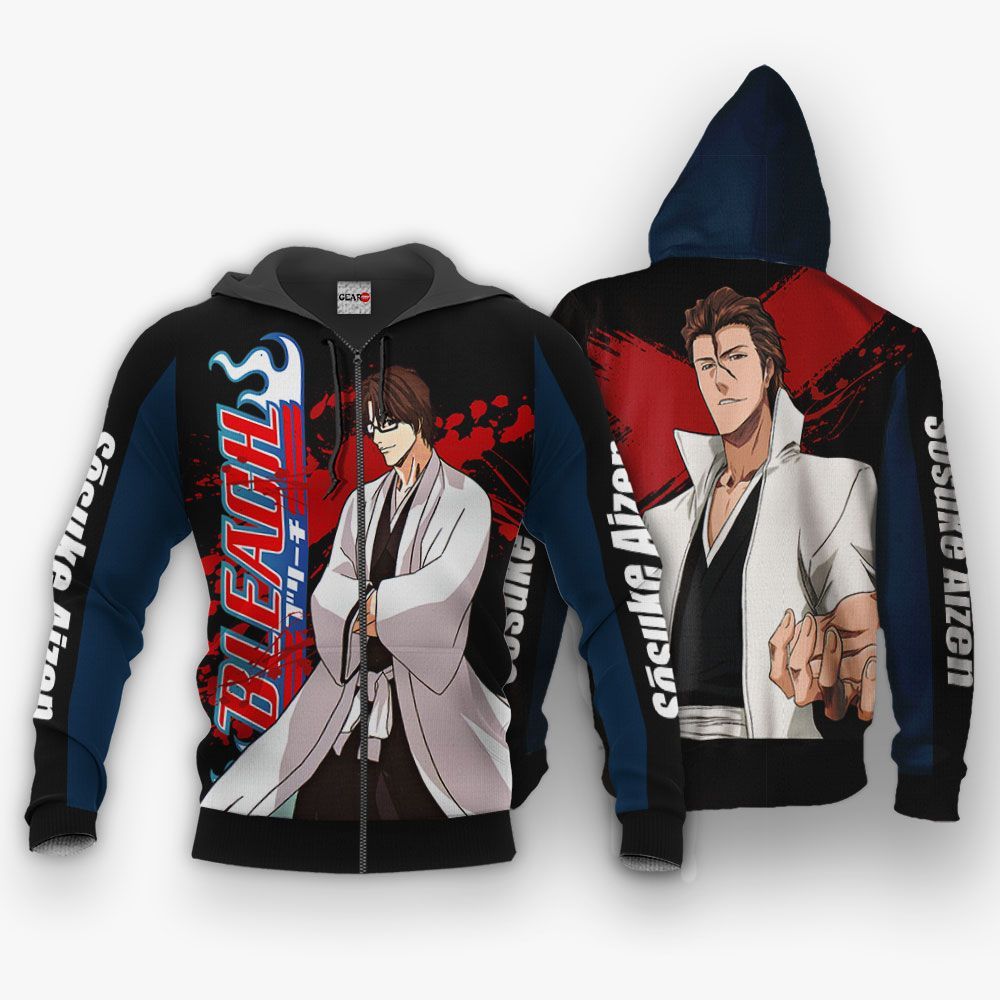 Sosuke Aizen Hoodie Shirt Bleach Anime Jacket