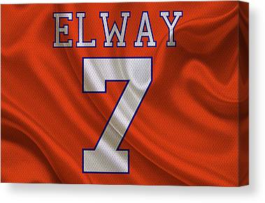 1 Denver Broncos John Elway Joe Hamilton Canvas Print