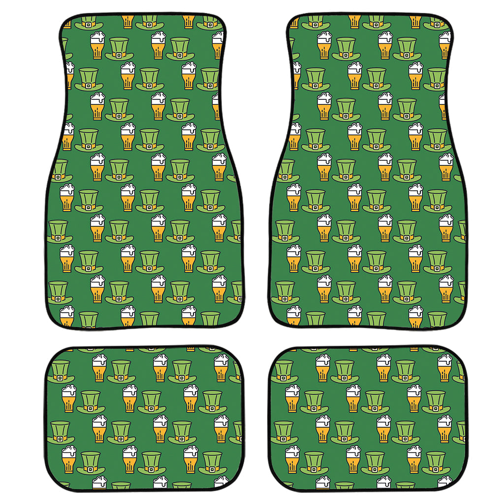 Cute Shamrock Saint Patrick’S Day Print Front And Back Car Floor Mats, Front Car Mat