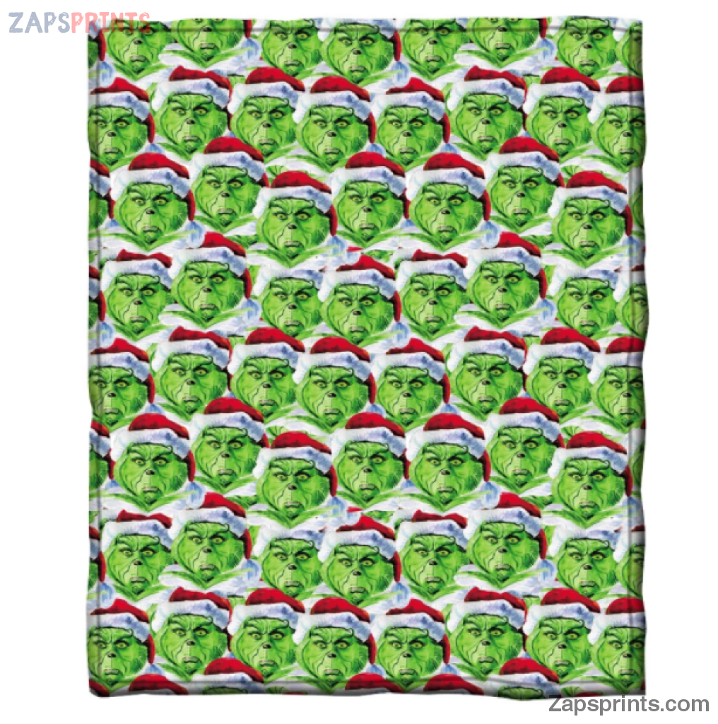 Grinch Face Pattern Blanket