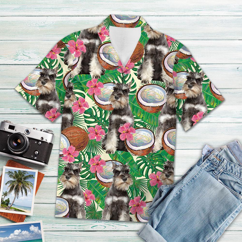 Miniature Schnauzer Tropical Coconut Hawaii Shirt Ha12475