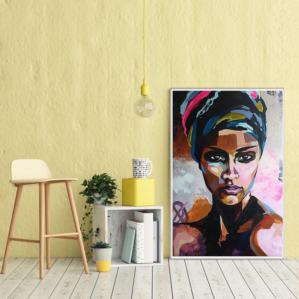 Black American Canvas Art Abstract African American Poster African American Girl African King Attractive Minimalist Wall Art