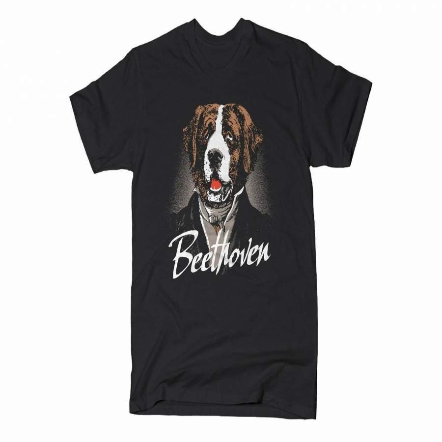 Beethoven Dog George St. Bernard Puppy Symphony Black T Shirt