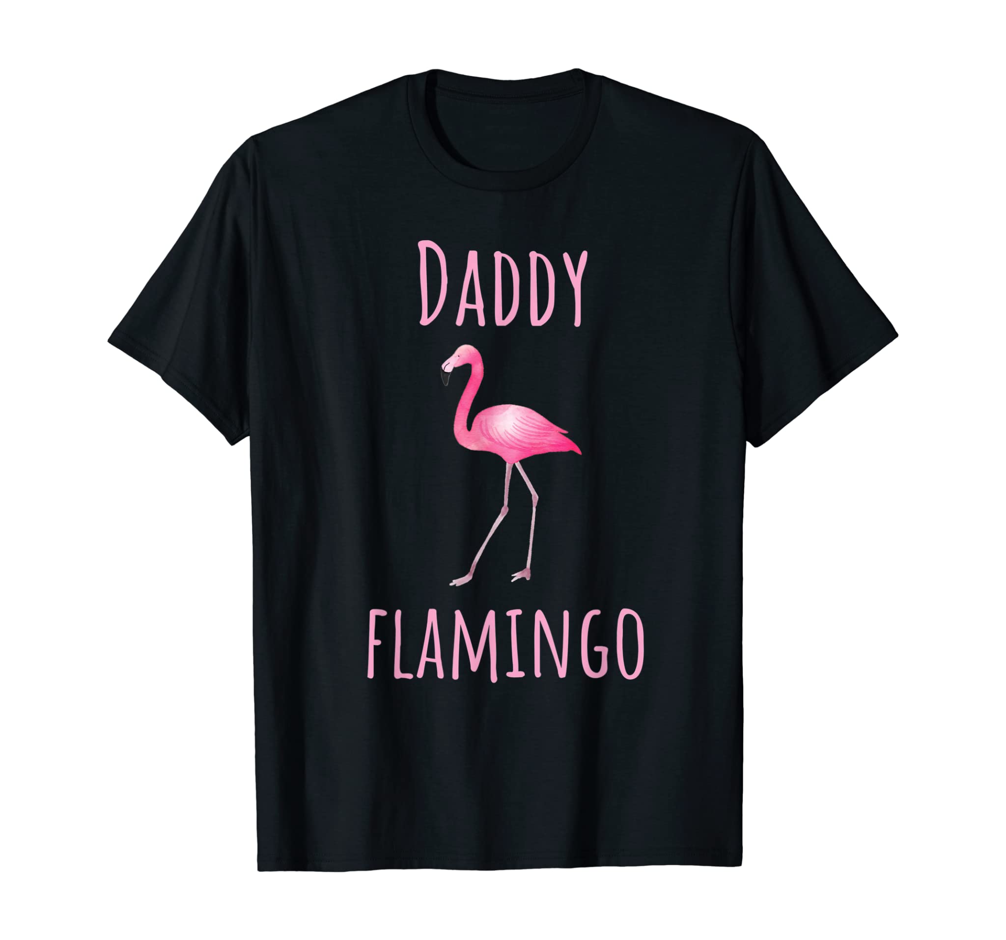 Mens Flamingo Gifts Daddy Flamingo Summer Pink Bird T-Shirt