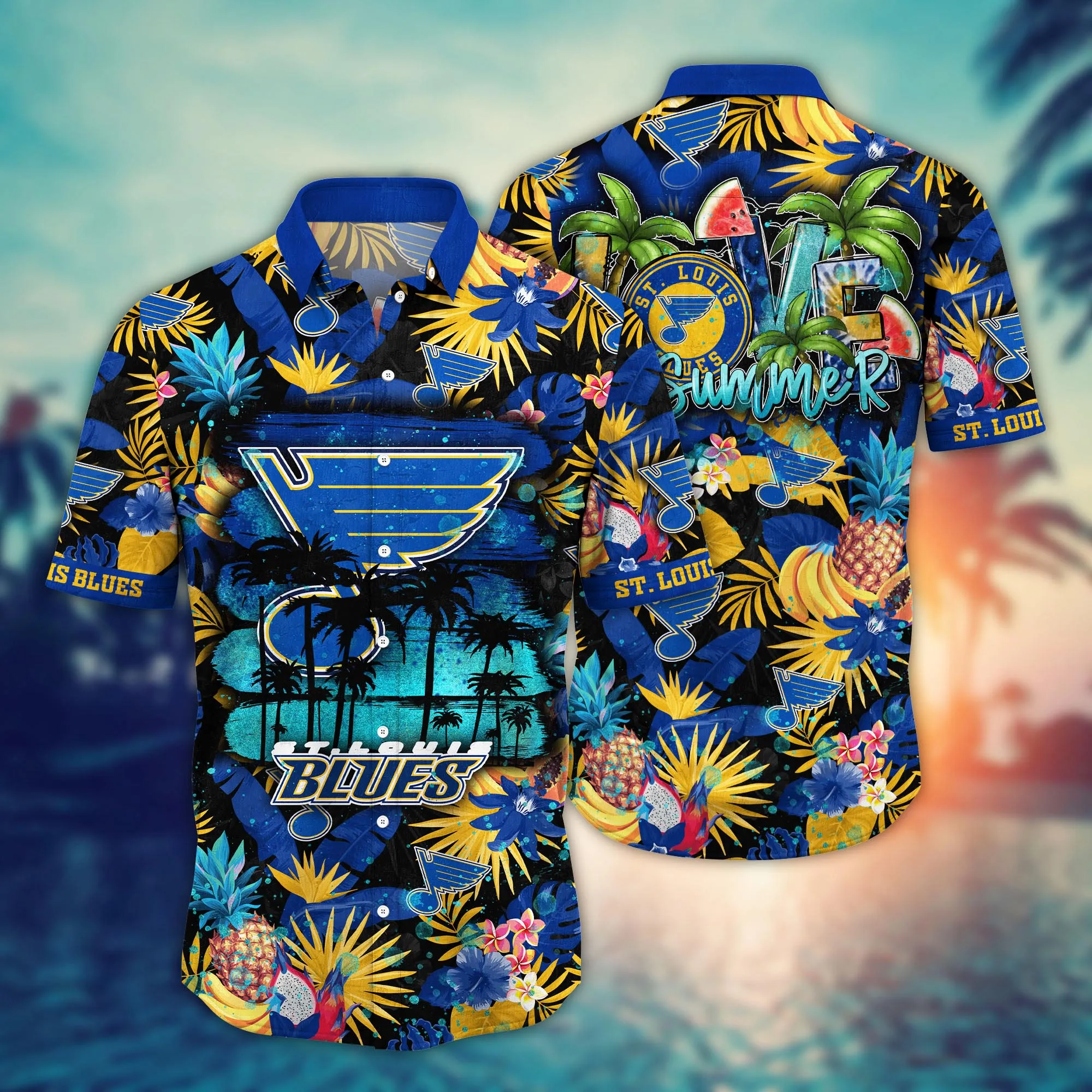 St. Louis Blues Nhl Hawaiian Shirt Watermelonstime Aloha Shirt