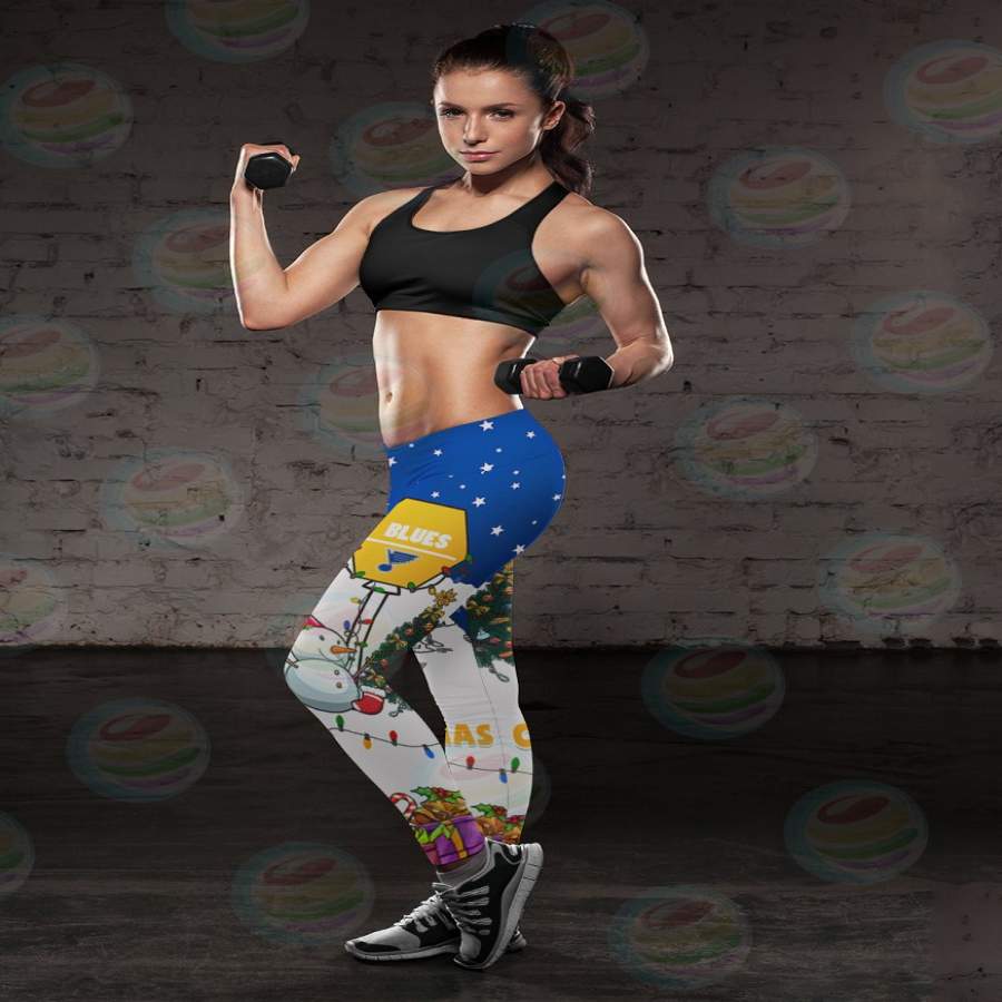 Funny Merry Christmas St. Louis Blues Leggings 2019