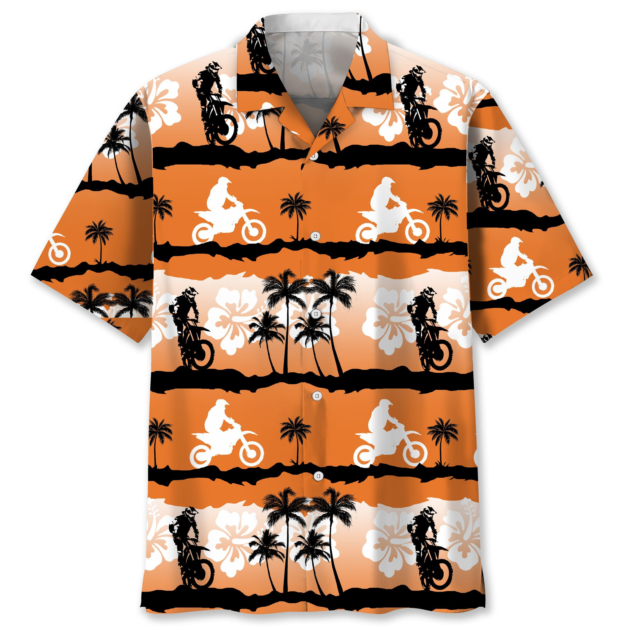 Motocross Sunset Hawaiian Shirt Ha75954