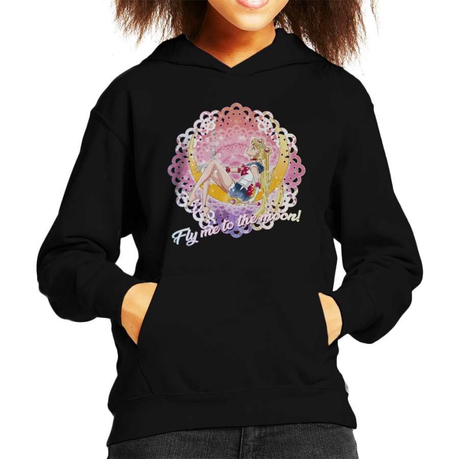 Fly Me To The Sailor Moon Kid’s Hooded Sweatshirt