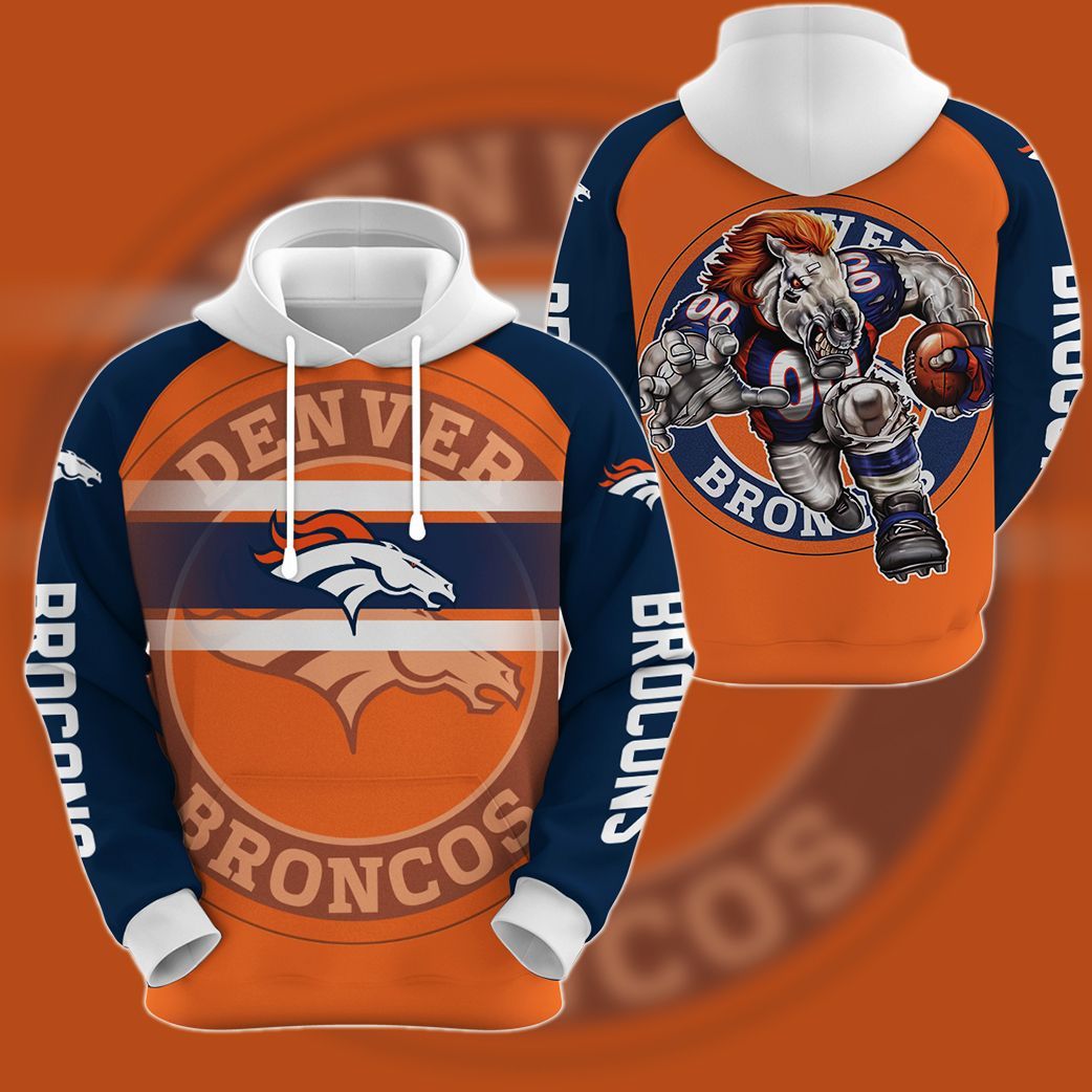 Denver Broncos Men And Women Hoodie 3D Denver Broncos 3D All Over Hoodies Zip Hoodies Denver Broncos Hoodie 3Dshirt V8425