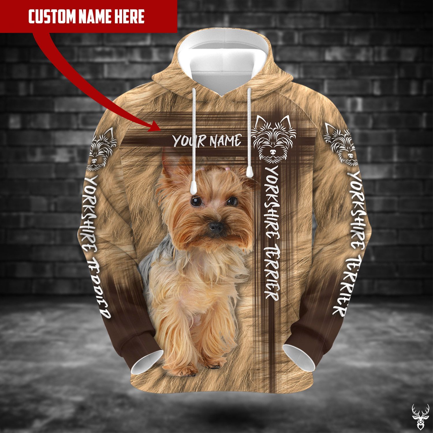 TJJ242009Y01GH YORKSHIRE TERRIER CUSTOM NAME HOODIE QQ