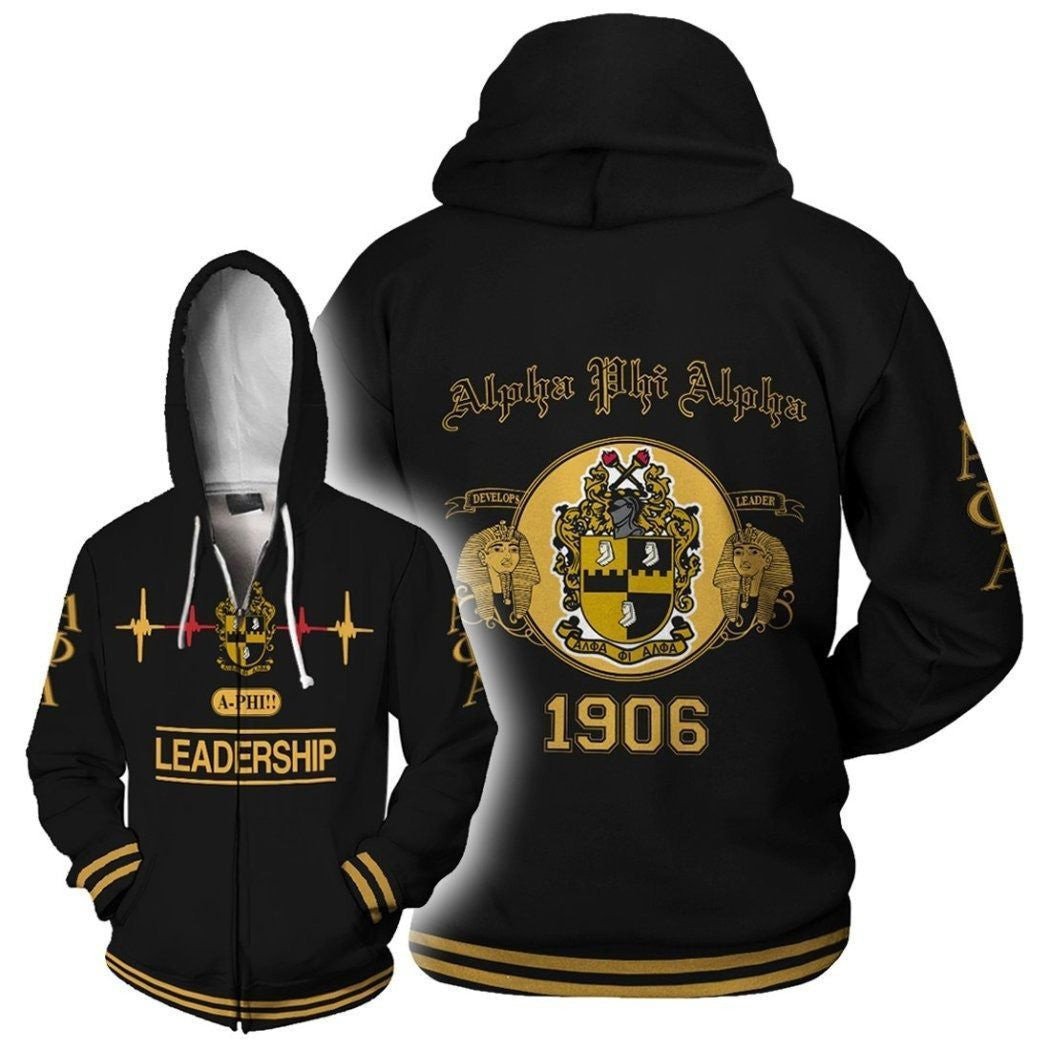 Fraternity Hoodie – Alpha Phi Alpha Leadership Heartbeat Sphinx Hoodie