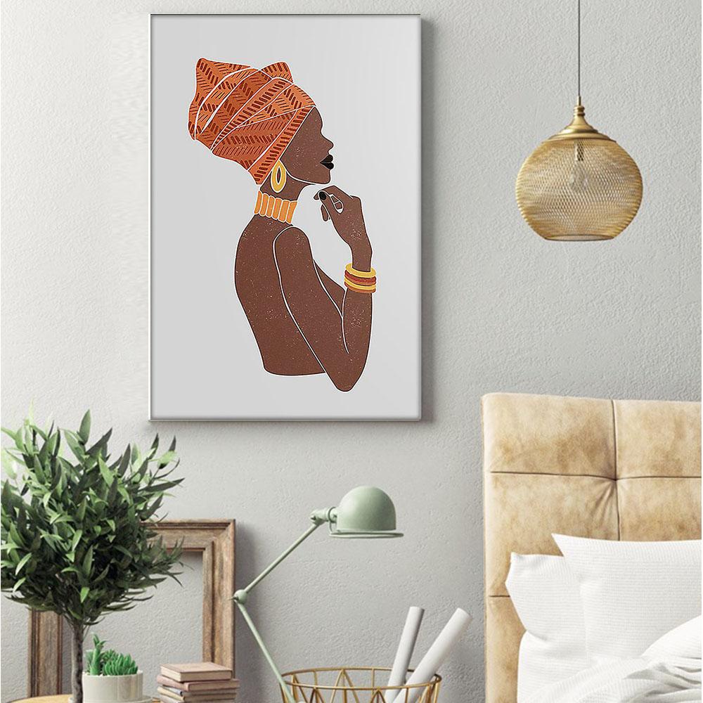 West Africa Best Canvas Prints Attractive Melanin Poster Prints Black Woman Sign Afro Man Attractive Dorm Room Canvas