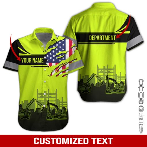 Heavy Equipment Workwear Custom Name Hawaii Shirt For Men Women Ha68553