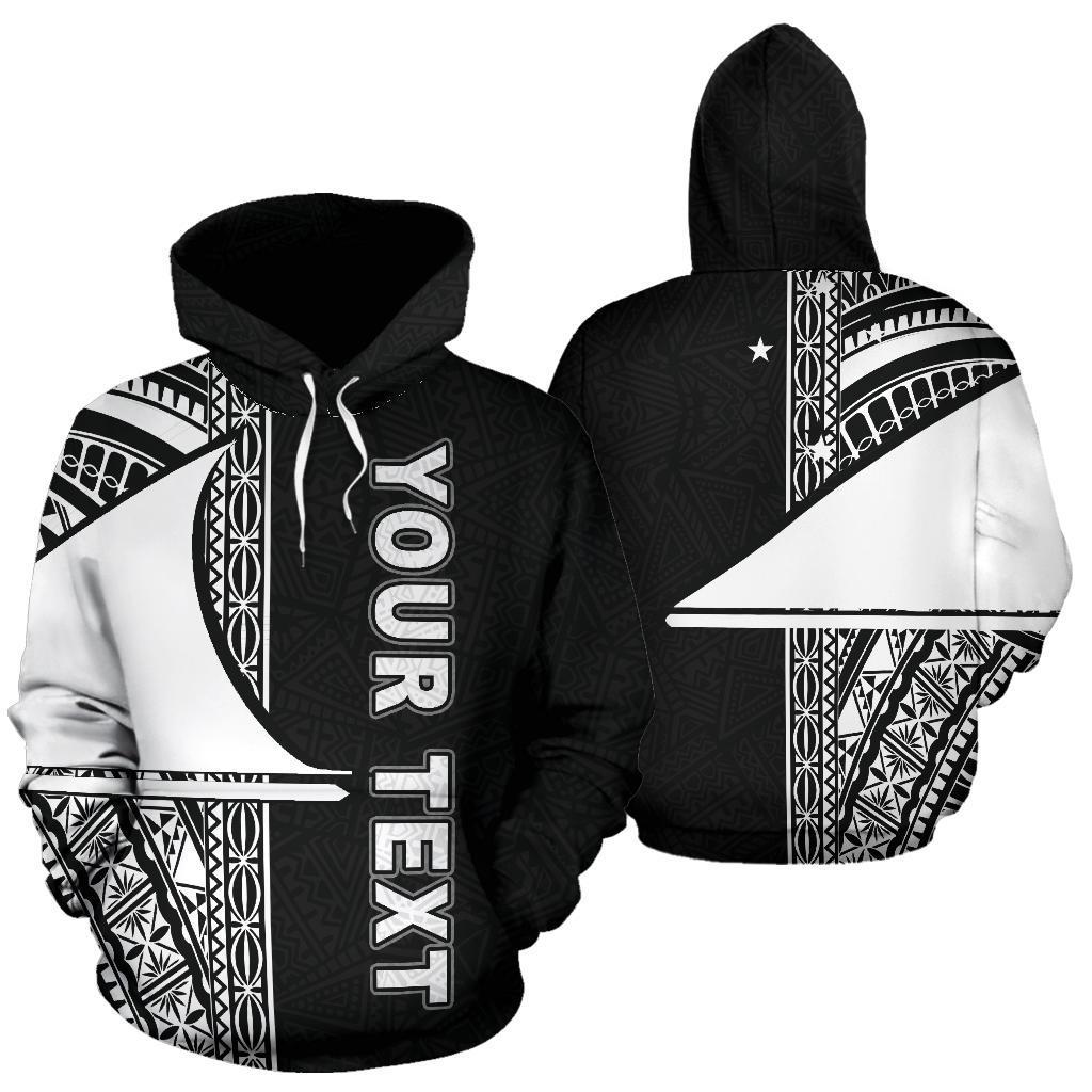 Tokelau Polynesian Hoodie Custom Personalised Hoodie – White Line – BN12