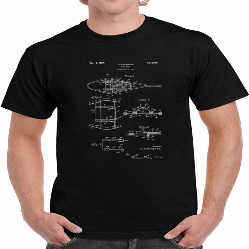 Vintage 1927 Snowshoes Patent Blueprint T Shirt